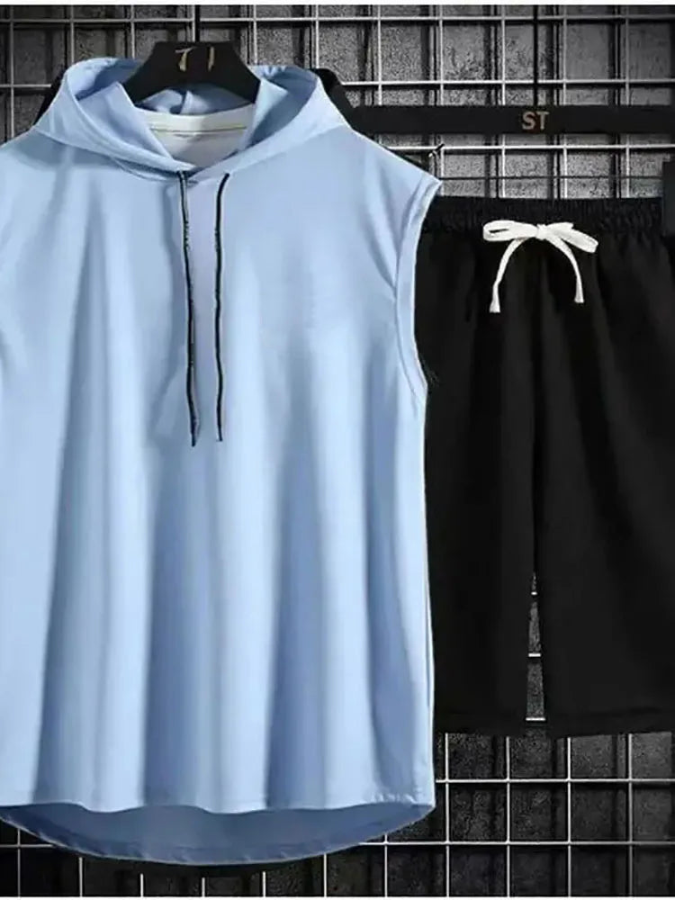 New Summer Men's Two Piece Set Casual