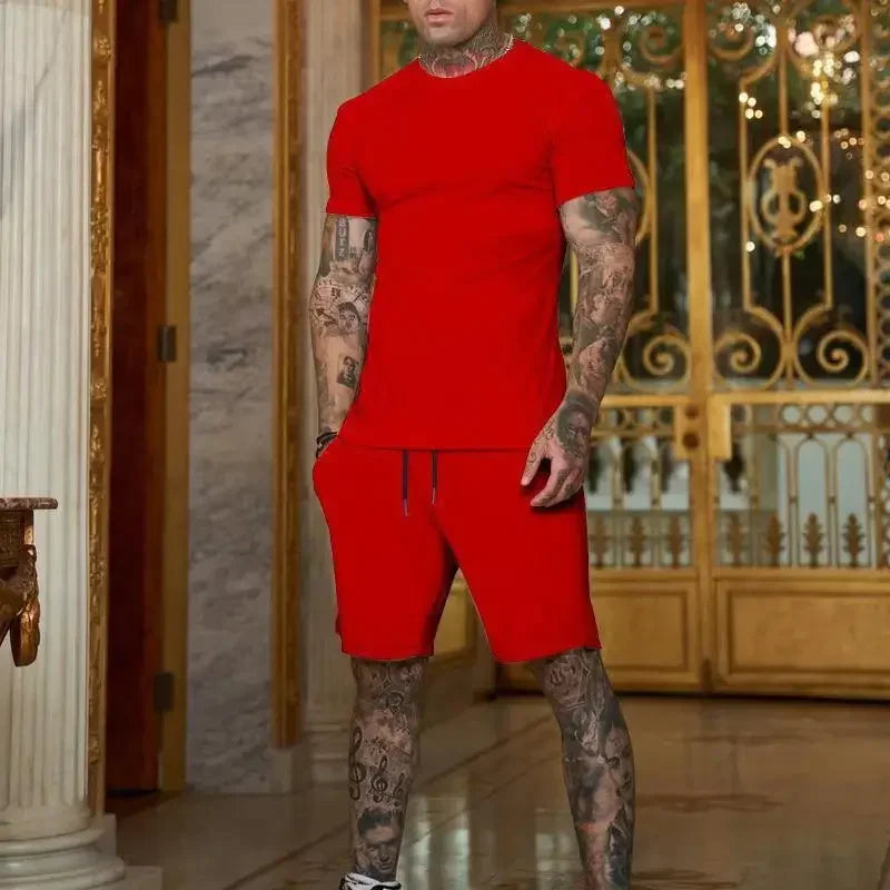 Sports Suit Men Breathable T-shirt