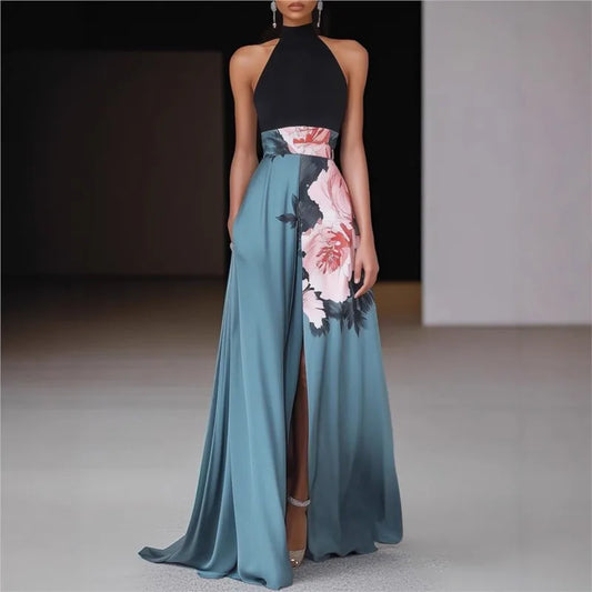 Summer Women Elegant  Print Dress Casual