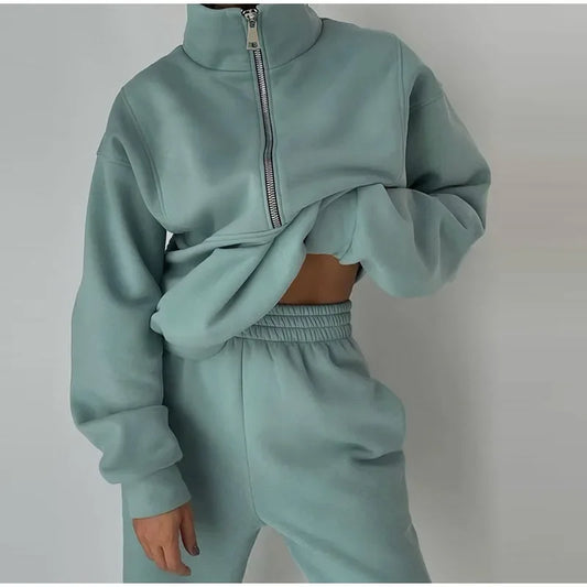 Women Fleece Tracksuit Sport