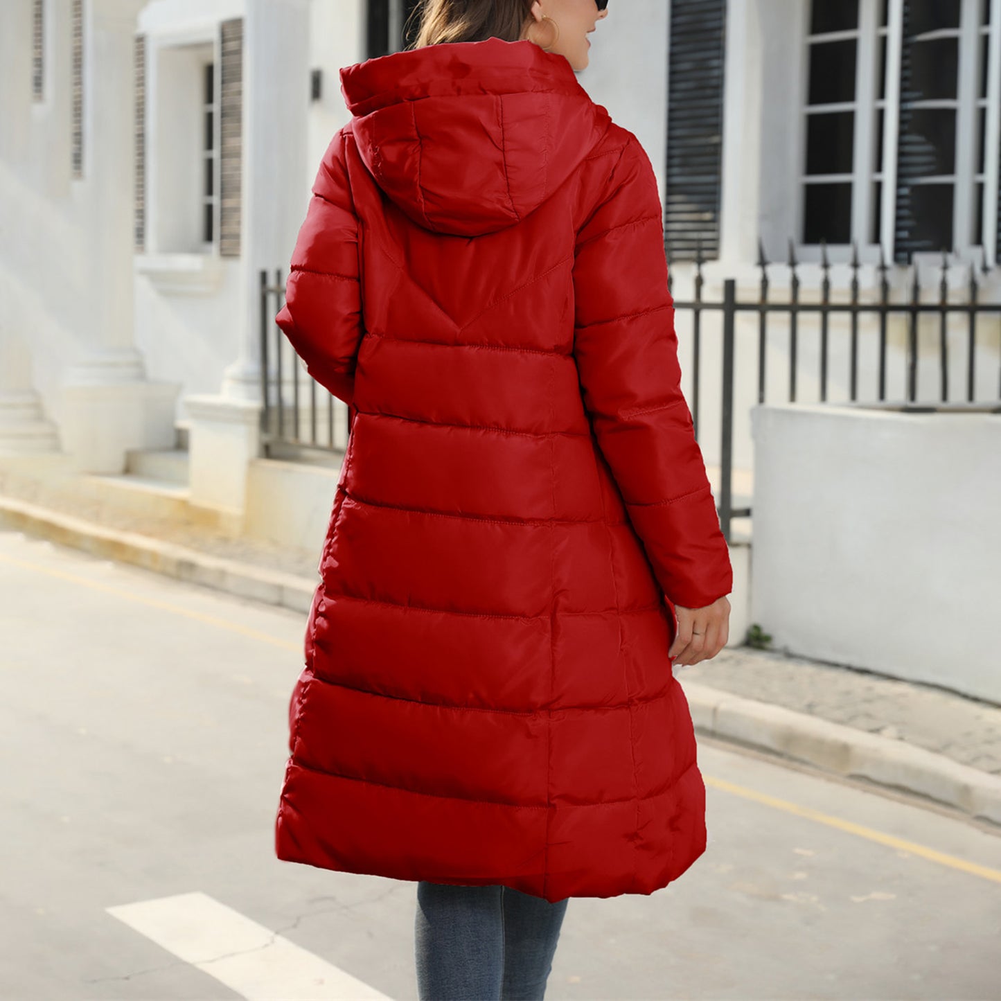Women's Long Puffer Jacket Winter
