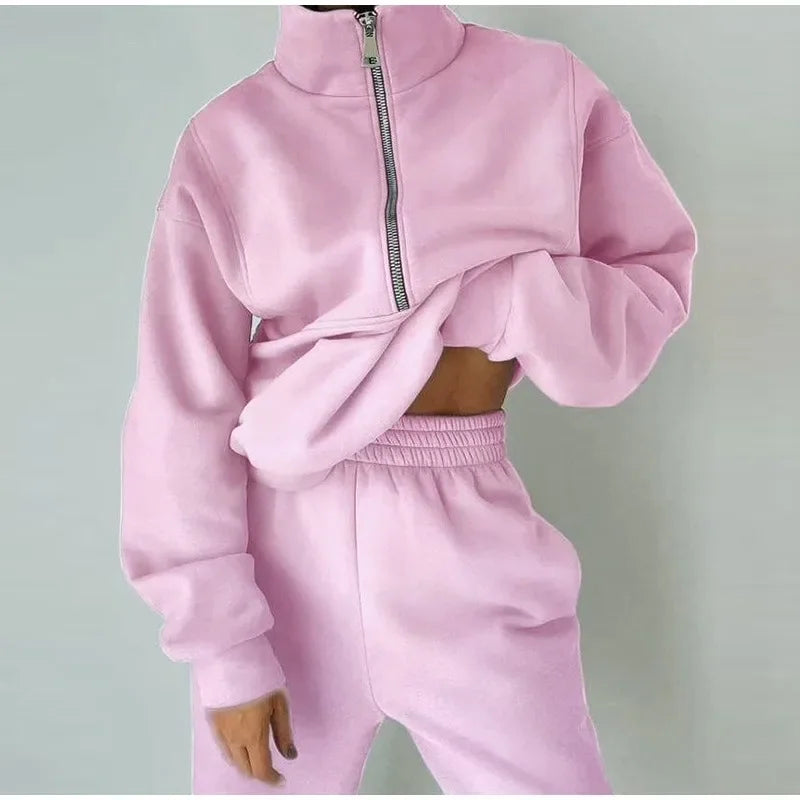 Women Fleece Tracksuit Sport
