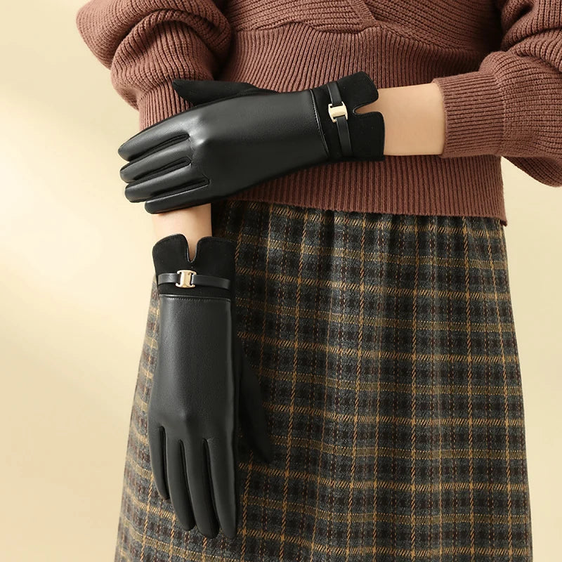 Gloves for Women in Winter Fleece-Lined
