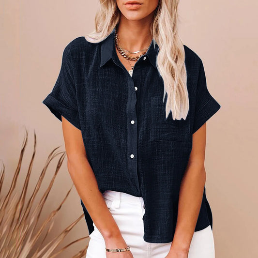 Summer Women Shirts Tops Cotton