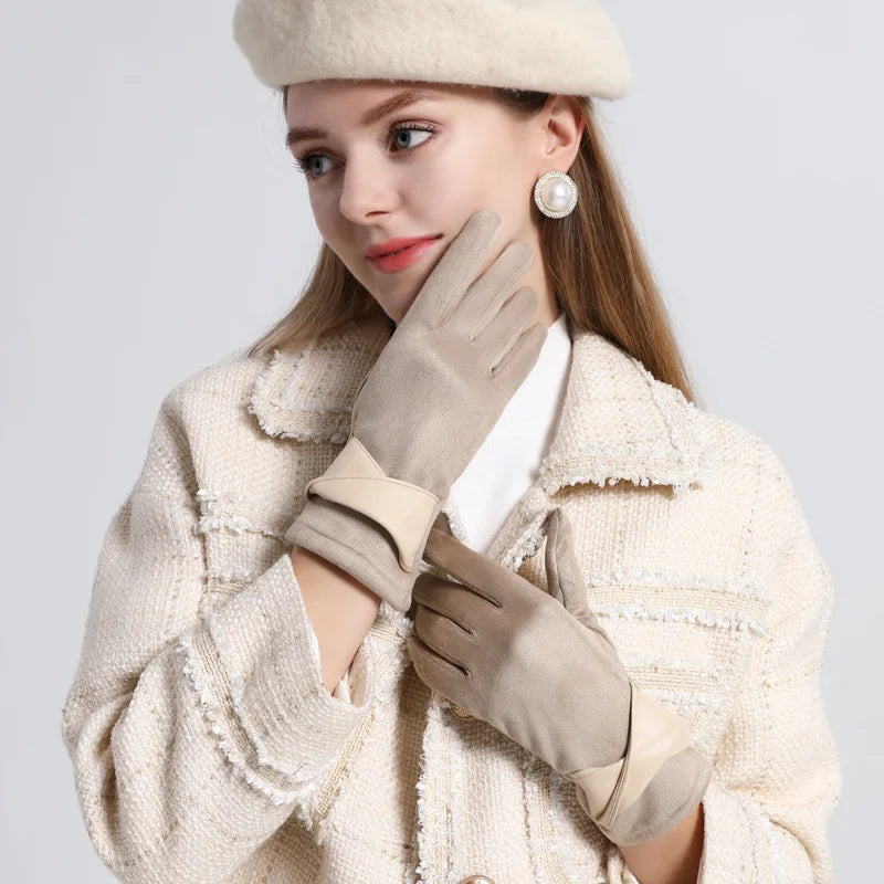 Winter Gloves For Women Suede