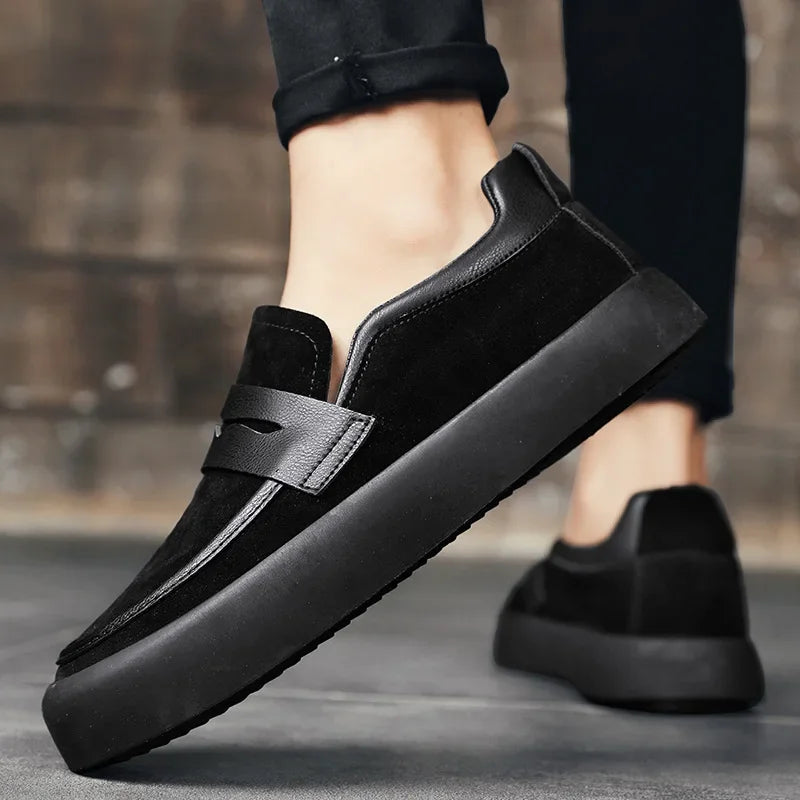 Loafers Men Shoes Leather Walking