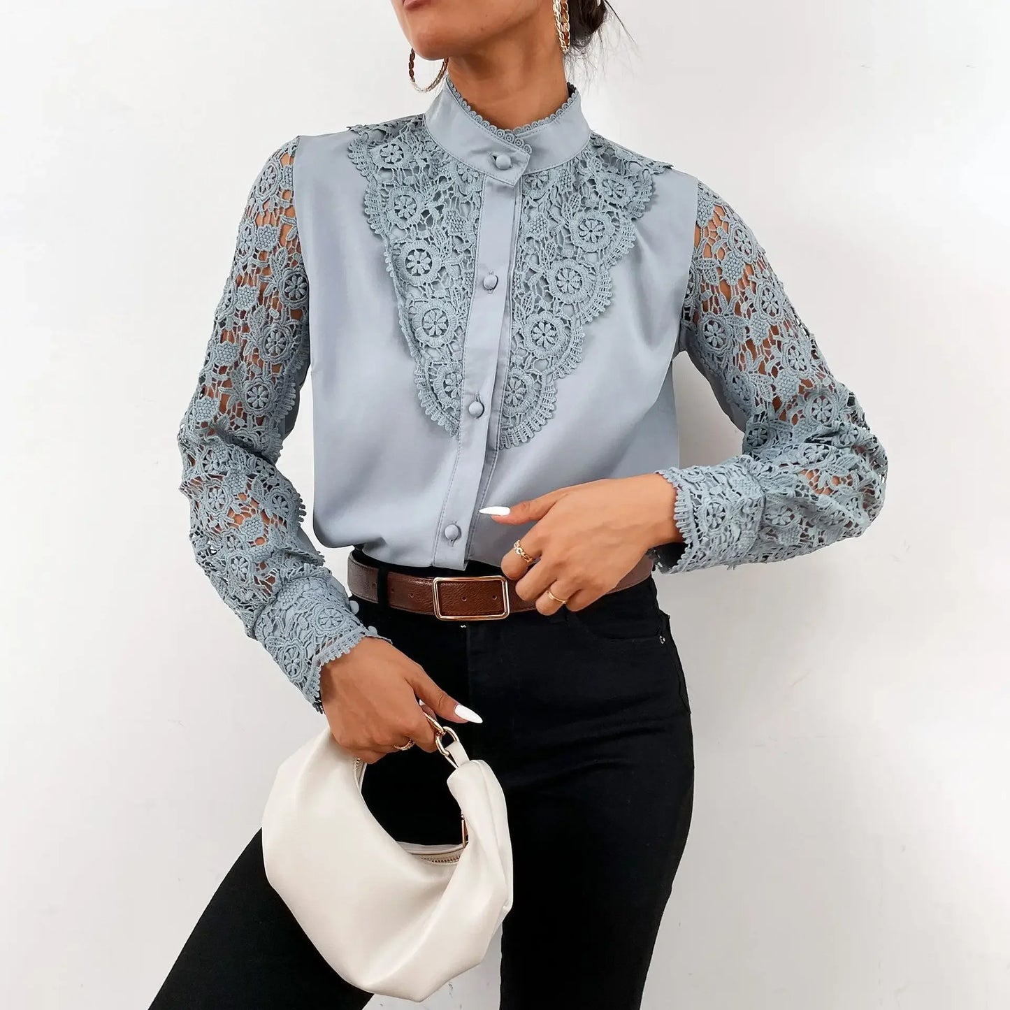 Women's Blouses White Office Spring Casual