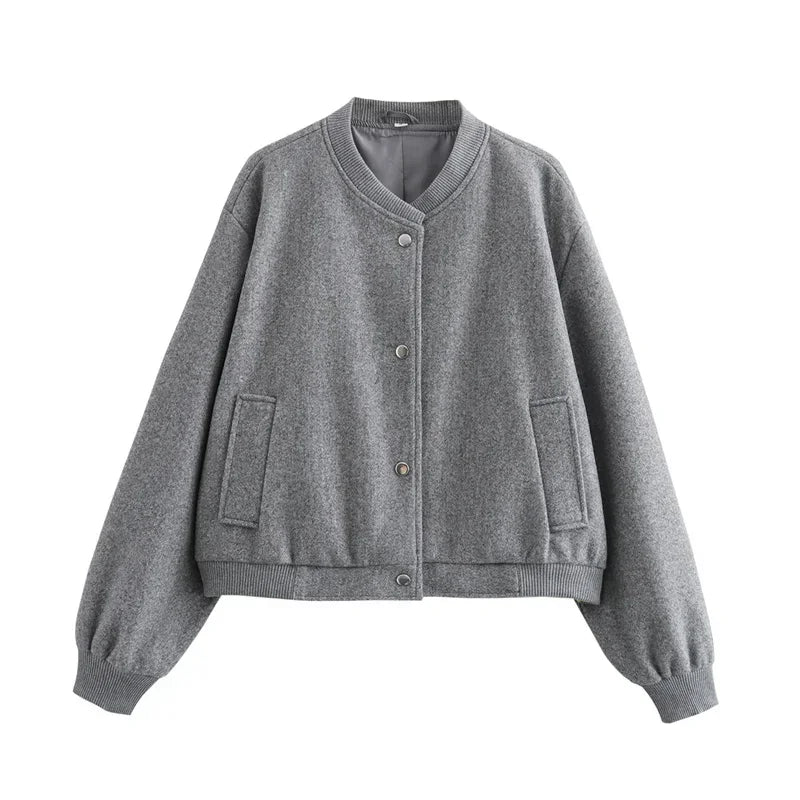 Women Jacket Cropped Bomber