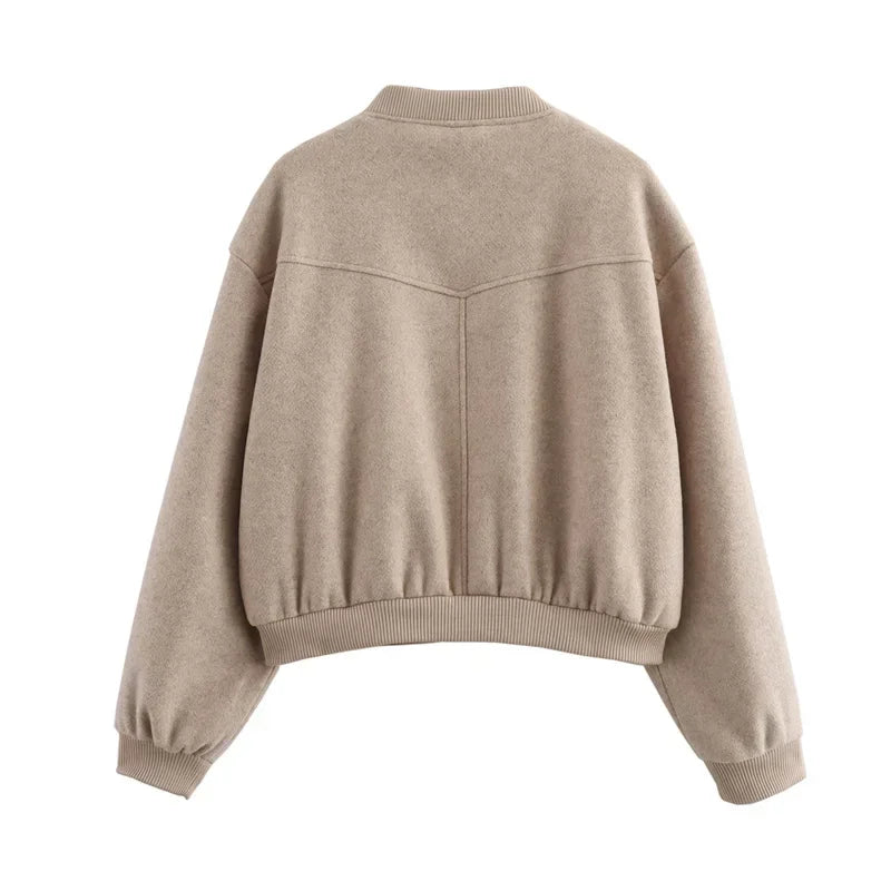 Women Jacket Cropped Bomber
