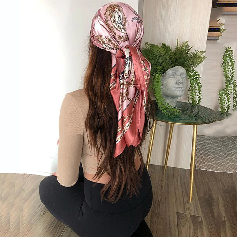 Square Silk Scarves Women Hijab