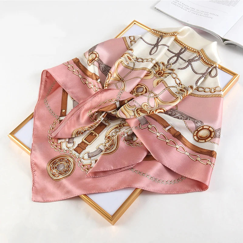 Square Silk Scarves Women Hijab