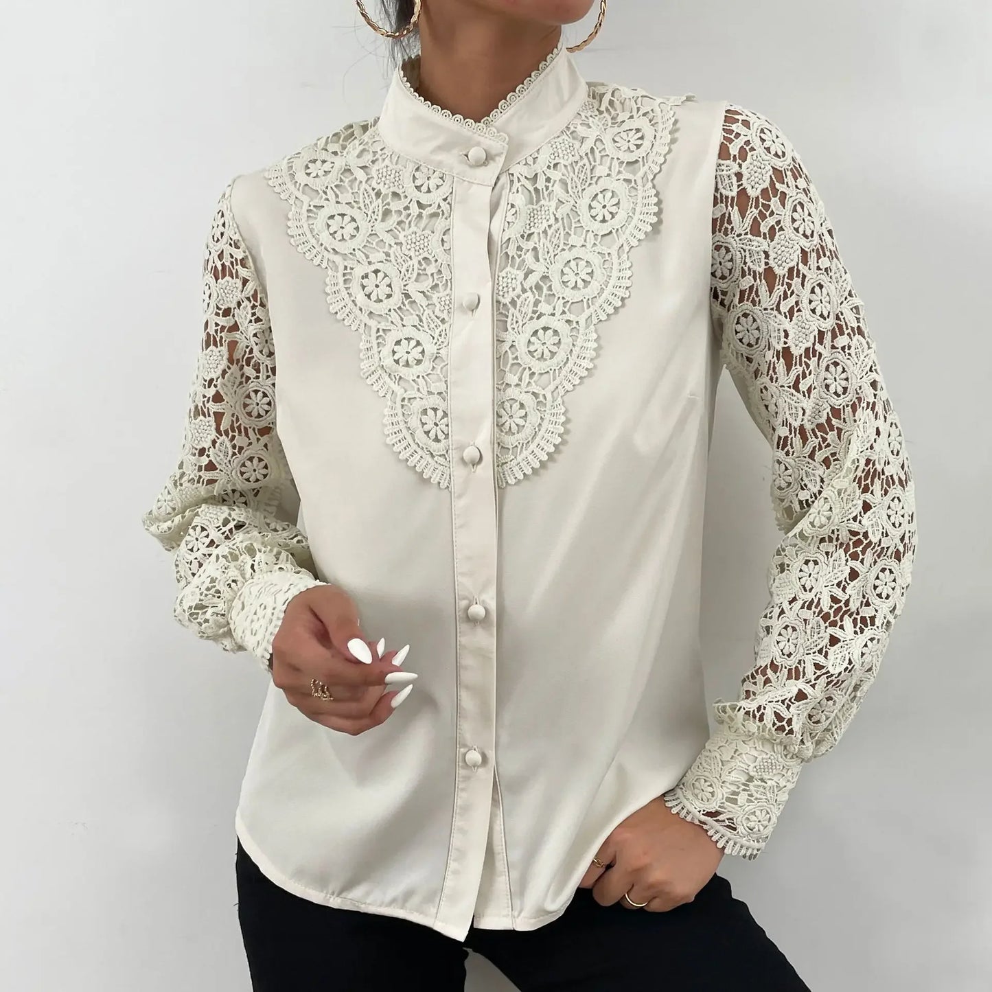 Women's Blouses White Office Spring Casual