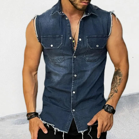Denim Tank Tops Men