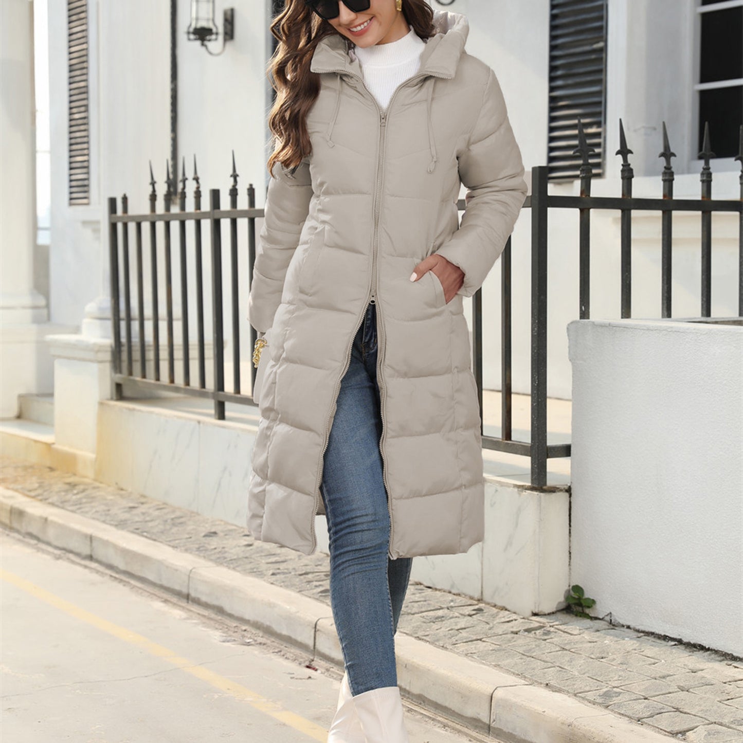 Women's Long Puffer Jacket Winter