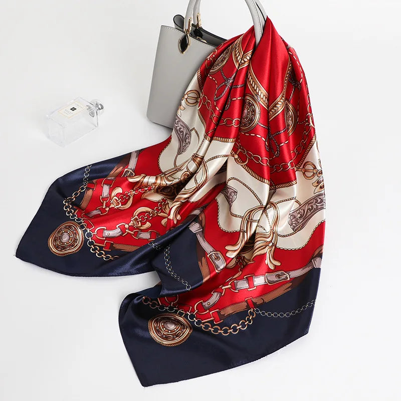 Square Silk Scarves Women Hijab