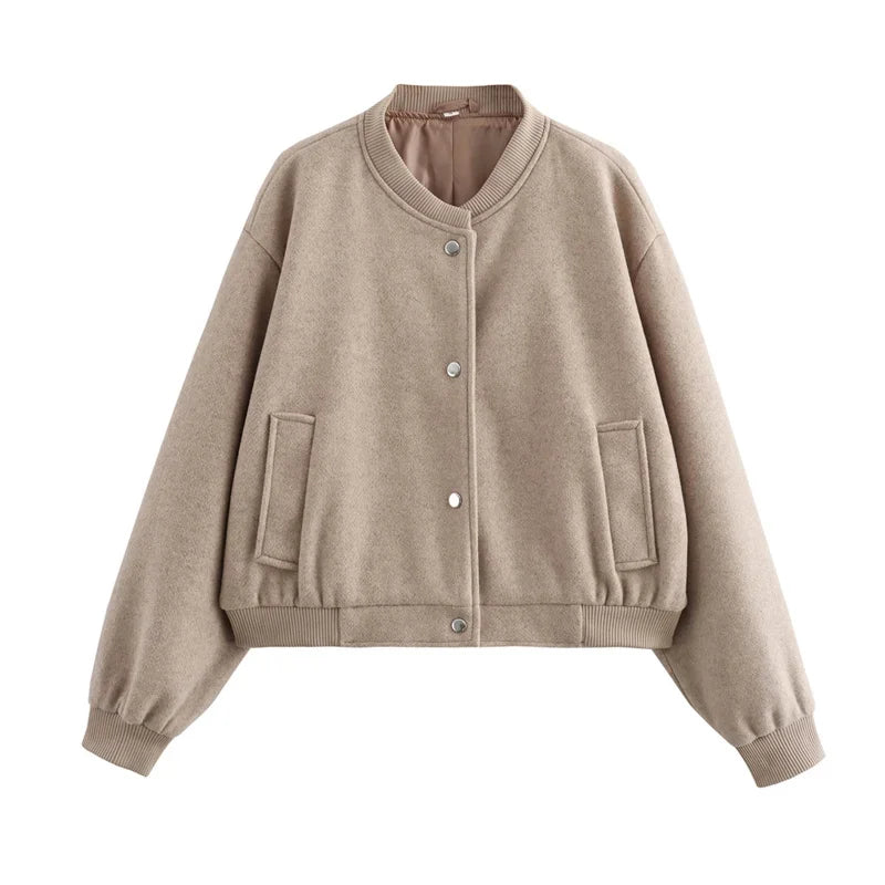 Women Jacket Cropped Bomber