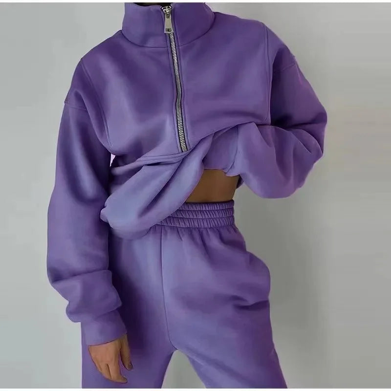 Women Fleece Tracksuit Sport