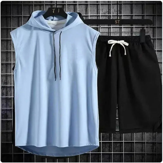 New Summer Men's Two Piece Set Casual