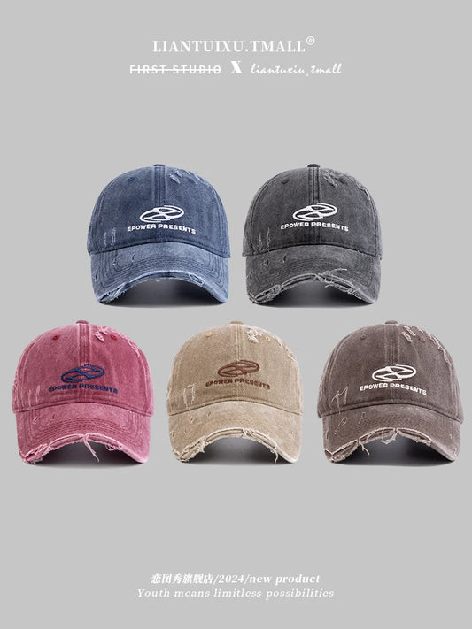 Hat Men's Washed Denim Baseball Cap
