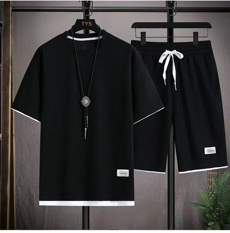 Men new Waffle Summer Suit