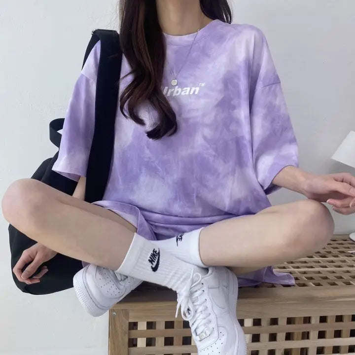Women T-Shirt Shorts Suit Set Casual