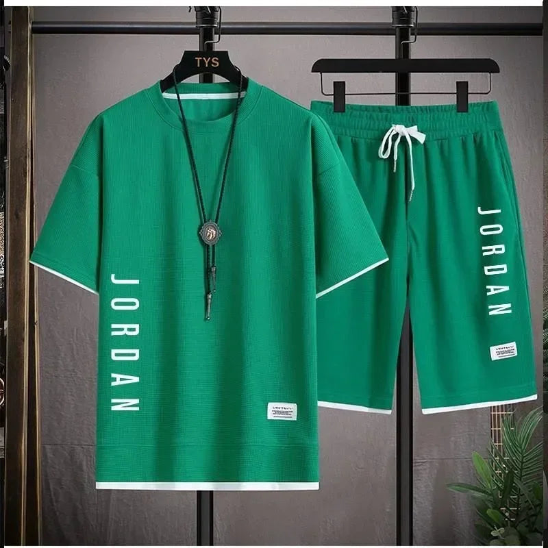 Stylish Casual T-shirt + Shorts Set Men's