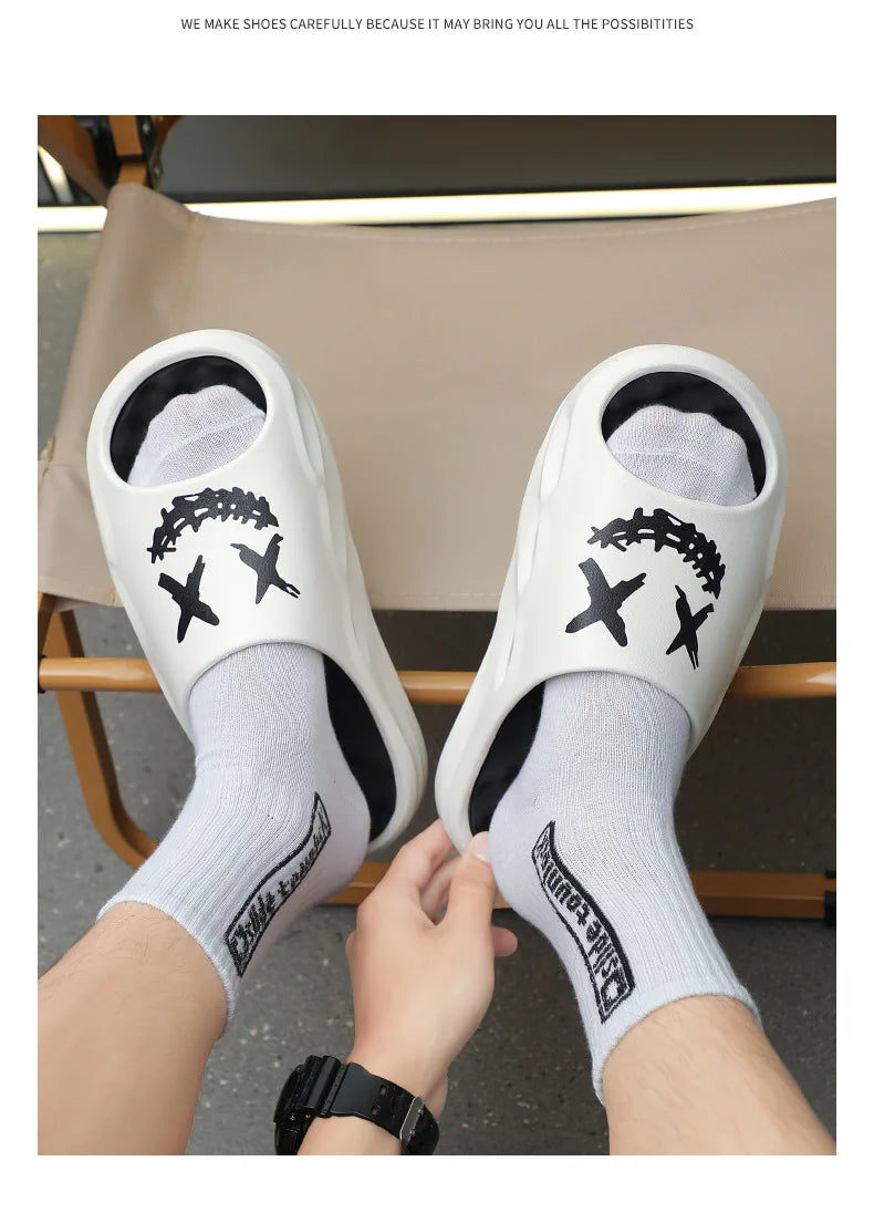 Men Fashion Massage Slippers Indoor