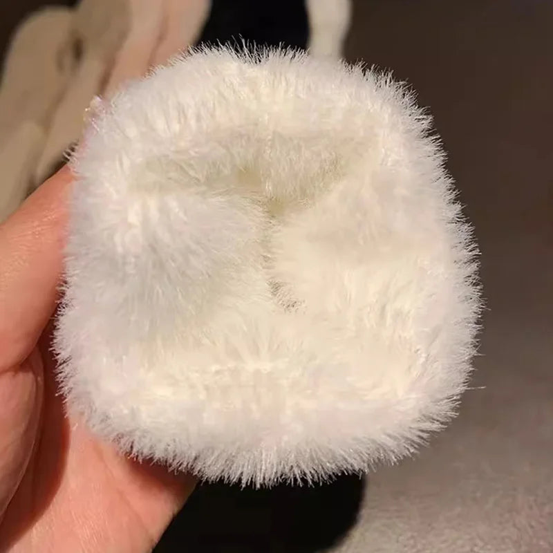 Soft Winter Half Finger Gloves Women