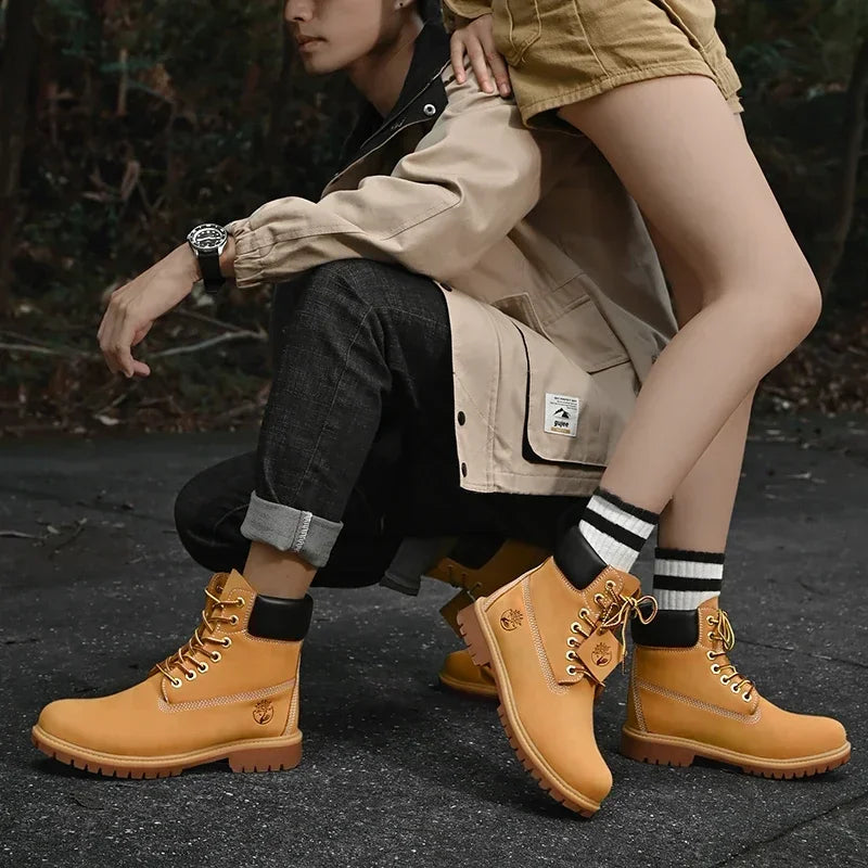 Boots High Top Boots Women Leather Shoes