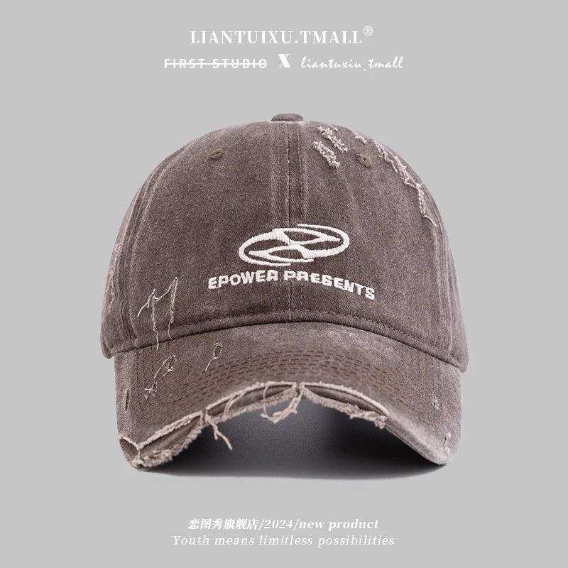 Hat Men's Washed Denim Baseball Cap