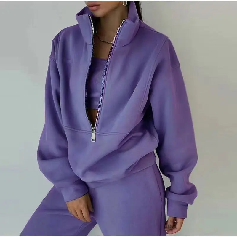 Women Fleece Tracksuit Sport