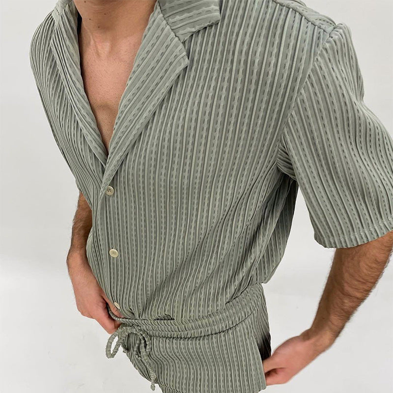 Men Sets Summer Casual Short-sleeved