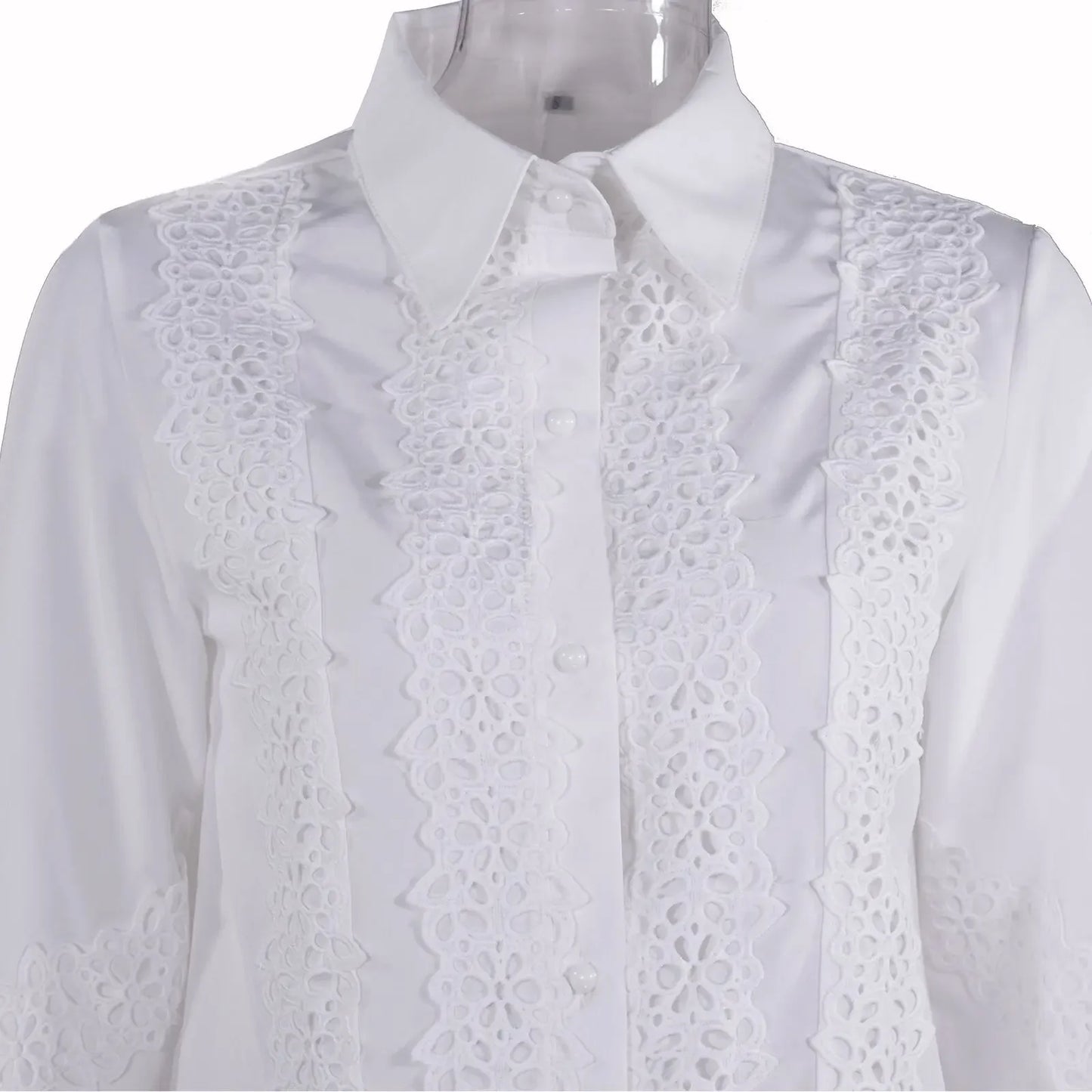 Women's Blouses White Office Spring Casual