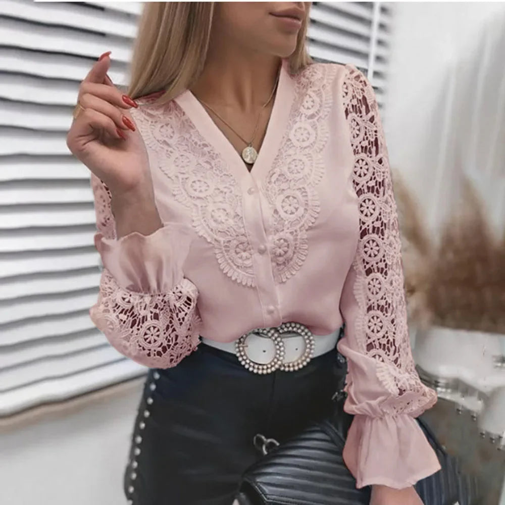 Women's Blouses White Office Spring Casual