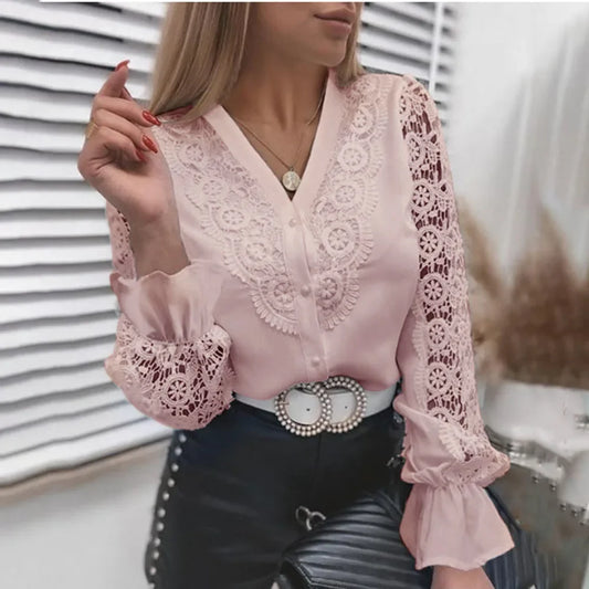 Women's Blouses White Office Spring Casual