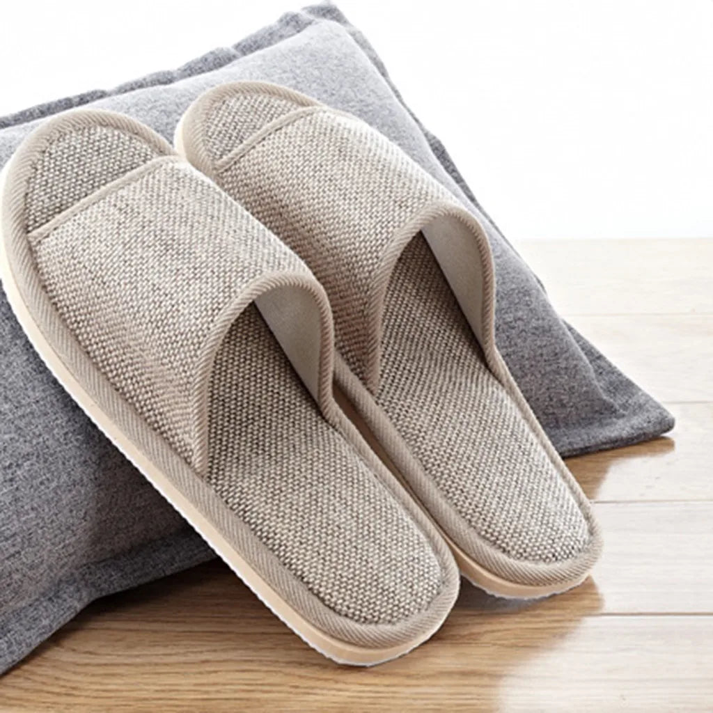 Linen Slippers Household