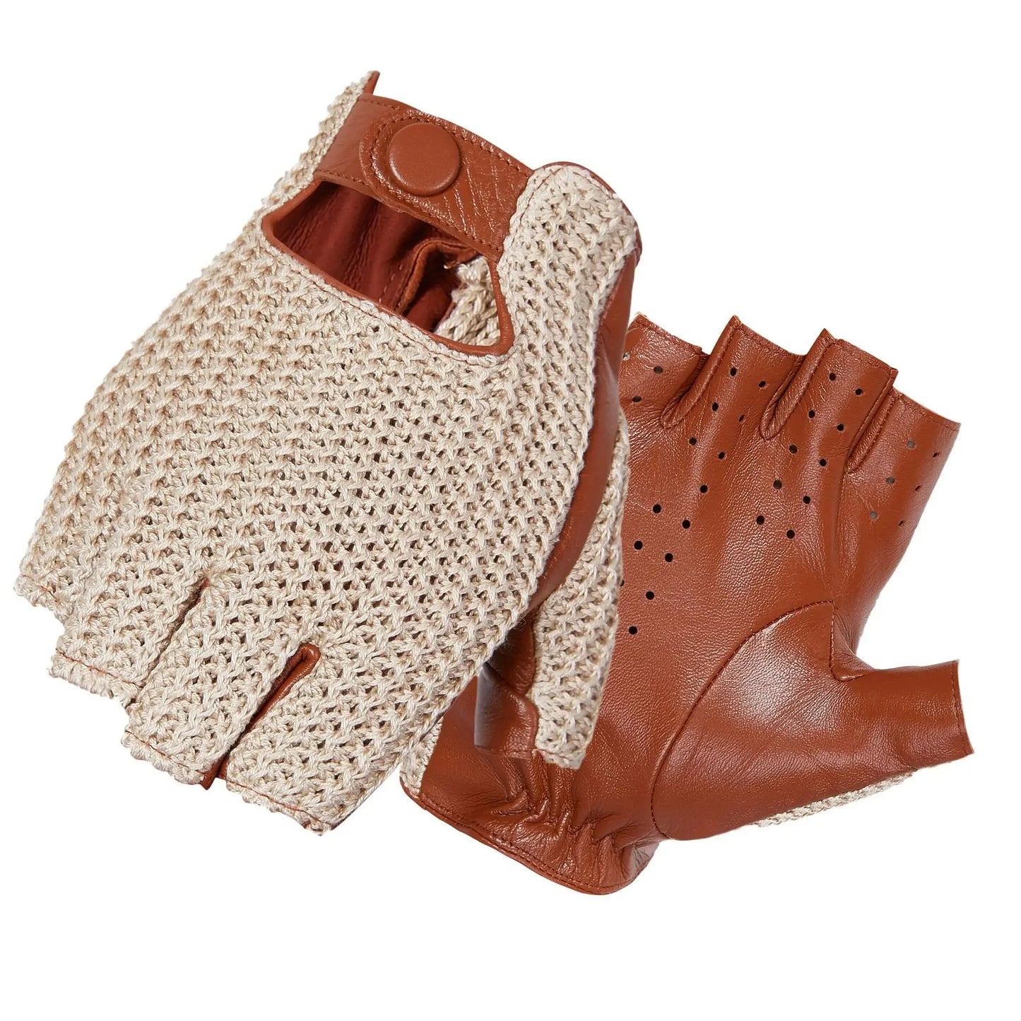 Men's Half-Finger Genuine Leather Moto