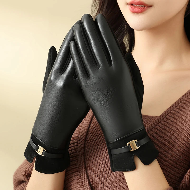 Gloves for Women in Winter Fleece-Lined