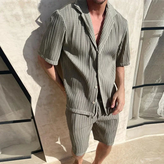 Men Sets Summer Casual Short-sleeved