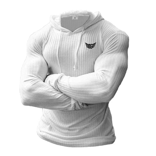 Knitted Hooded T-shirt Men