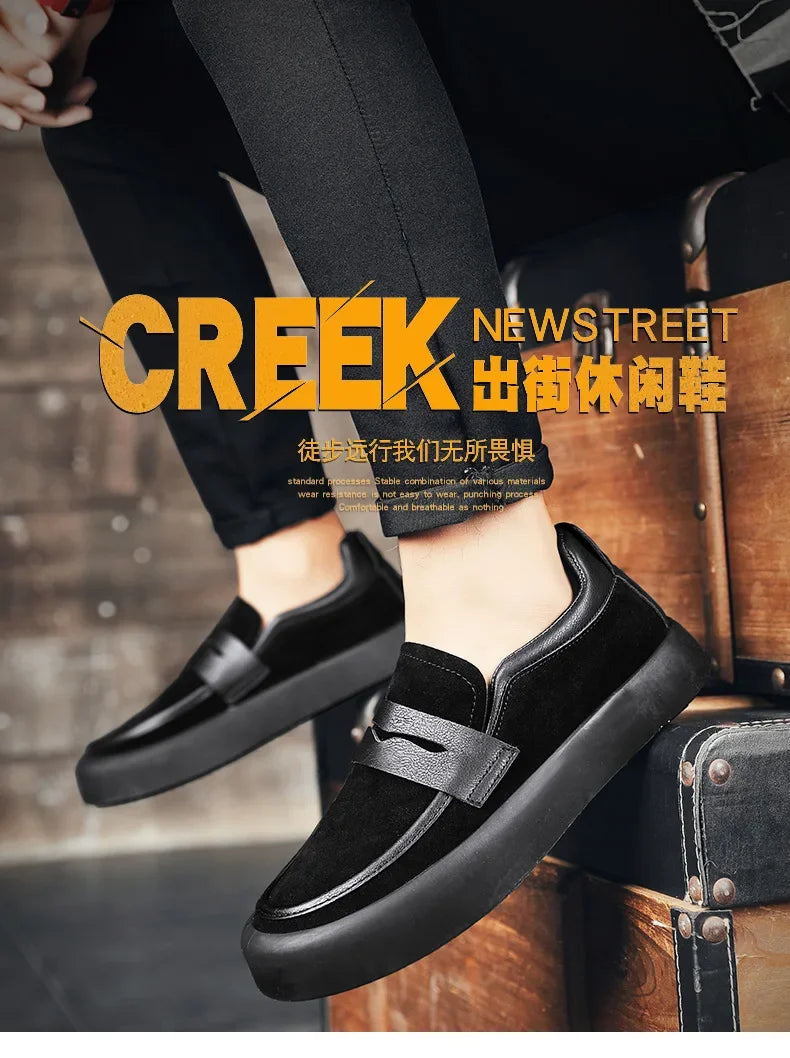 Loafers Men Shoes Leather Walking