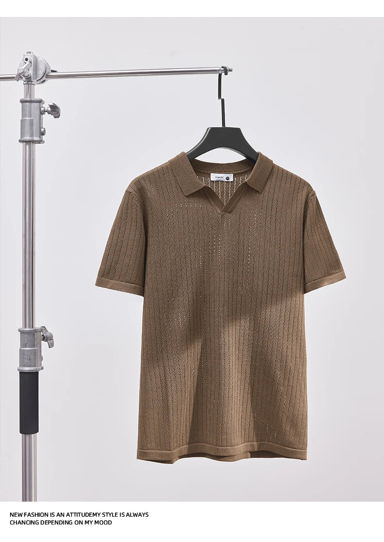Men's Knitted Polo Shirt