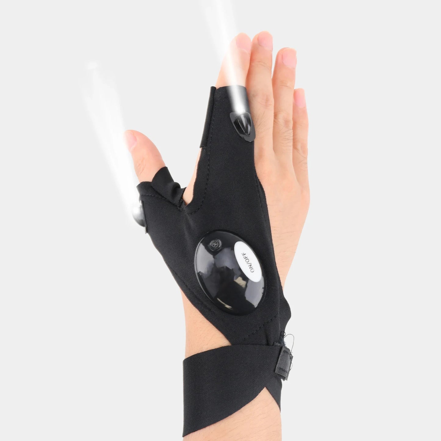 LED Half Finger Glove for Men Outdoor Waterproof