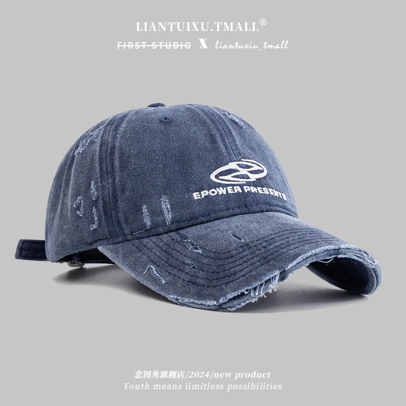 Hat Men's Washed Denim Baseball Cap