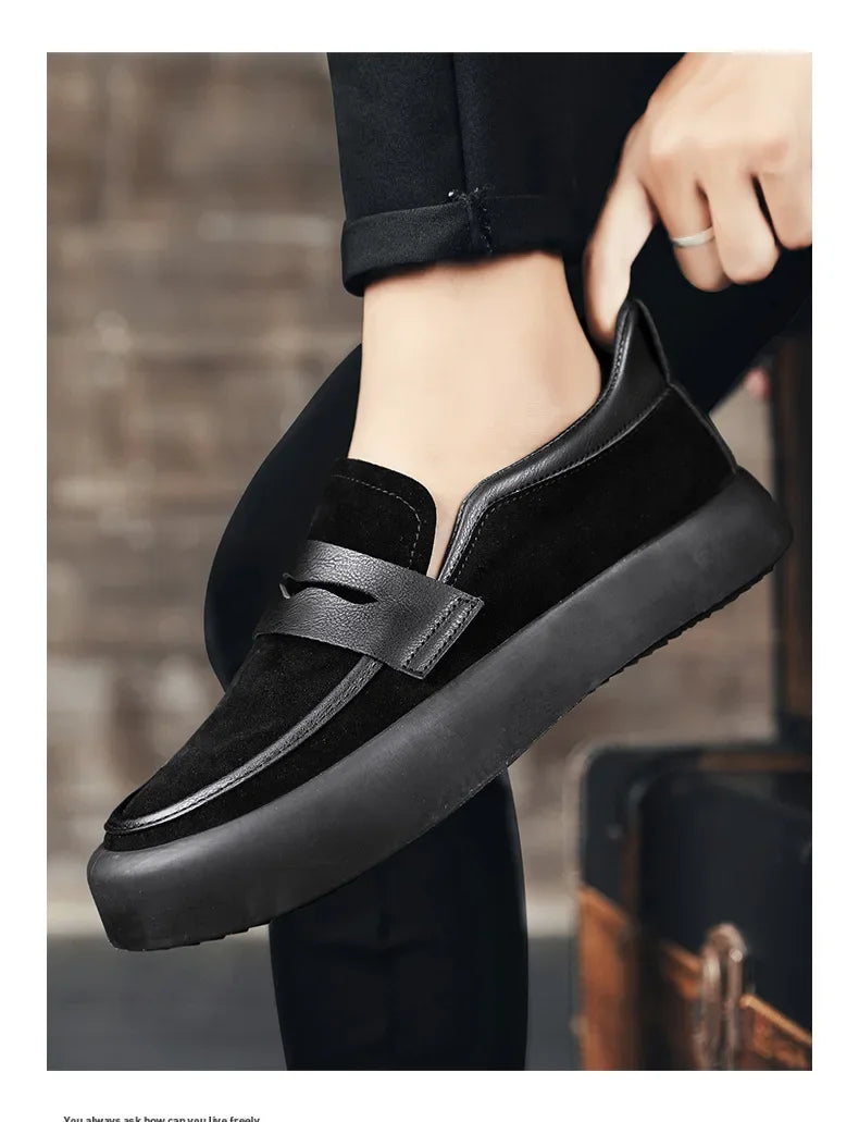 Loafers Men Shoes Leather Walking