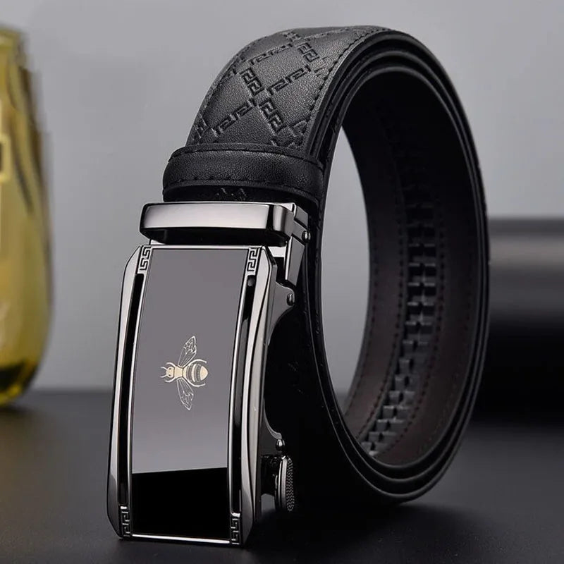 Men's leather belt
