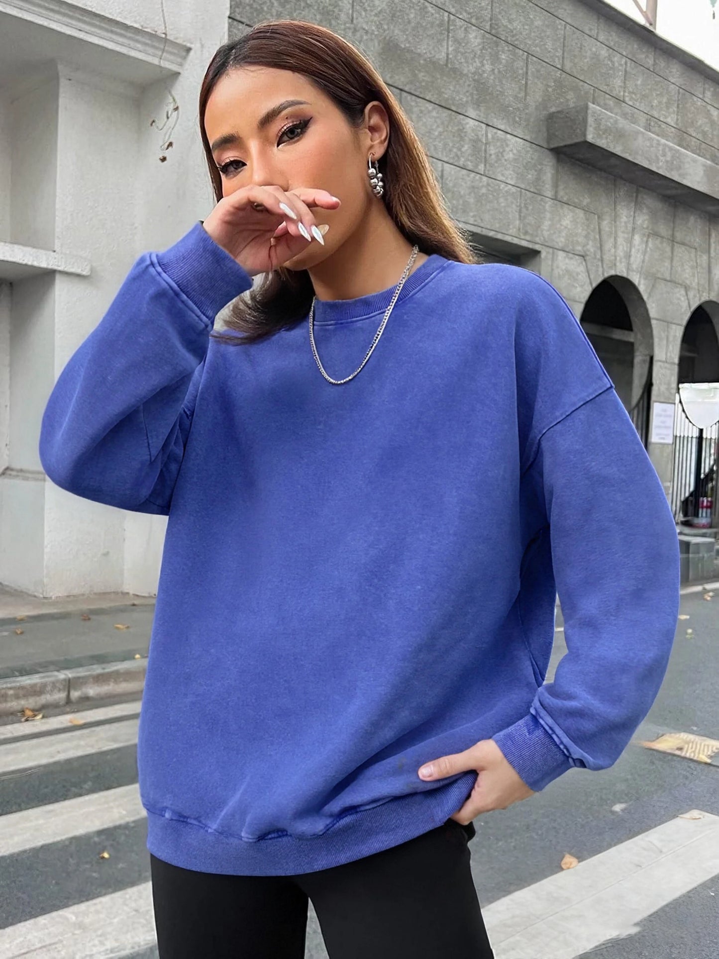 Women Washed Cotton Sweatshirt