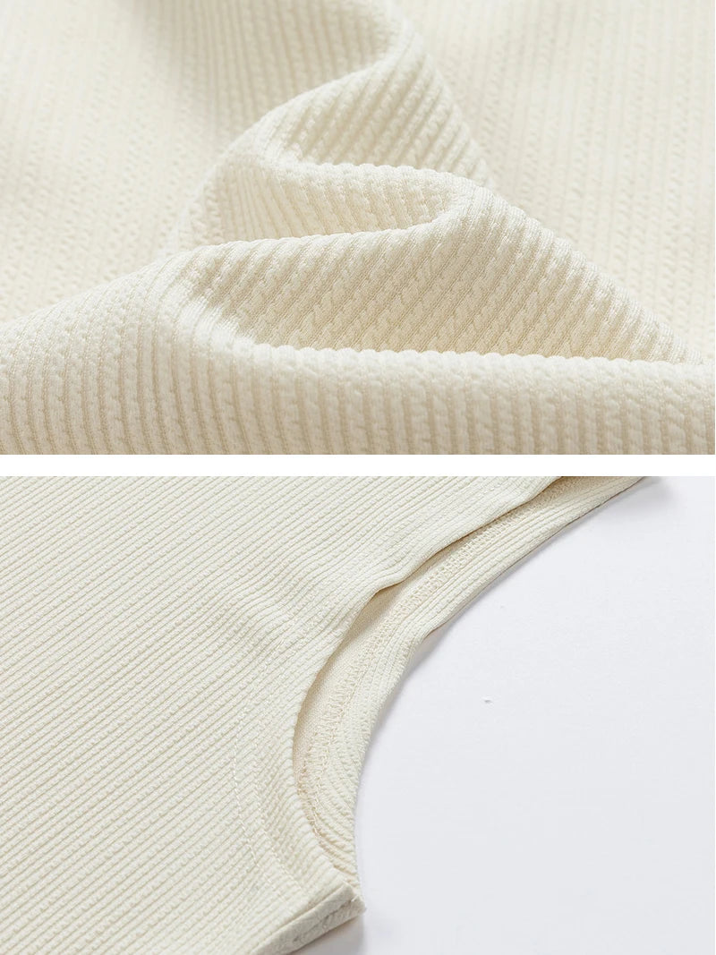 Tank Top Men’s Ribbed Sleeveless Hoodie Casual