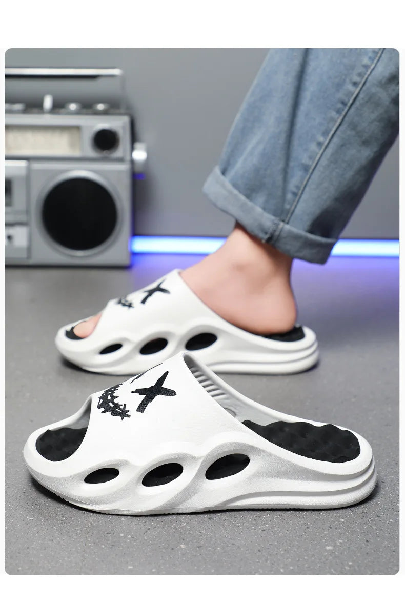 Men Fashion Massage Slippers Indoor