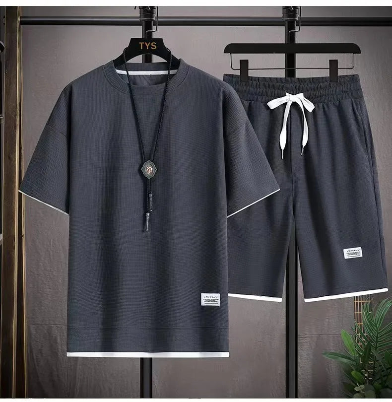 Men new Waffle Summer Suit